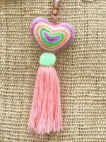 Pom heart Colorful rosa claro
