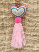 Pom heart Colorful rosa
