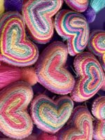 Pom heart Colorful rosa - Imagen 2