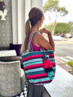 Bolso Lara Fucsia y Turquesa