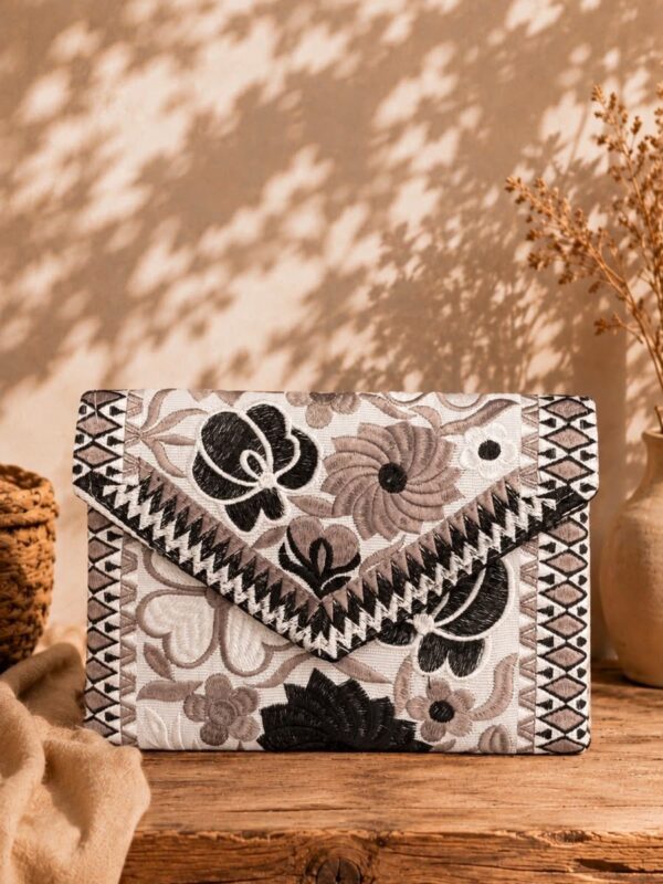 Clutch negro y gris